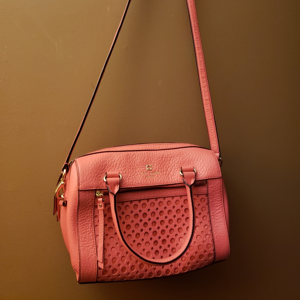 Kate Spade Leather Coral Crossbody Bag